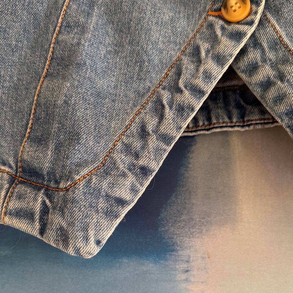 Velvet Heart Blue Denim Vest with Button Accents - Picture 5 of 8